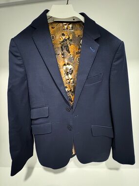 Joe Fresh Navy Blazer with Printed Lining